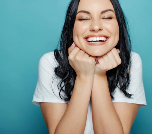 Lady smiles radiantly