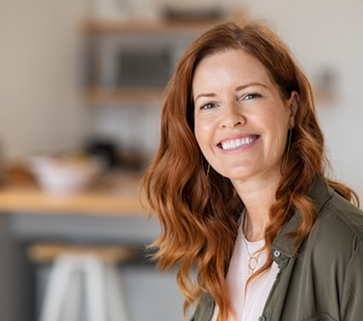 Smiling, beautiful middle-aged woman