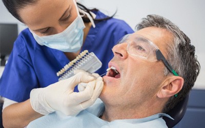 Man receiving veneers in Granger 