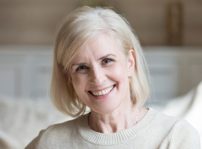 Woman smiling
